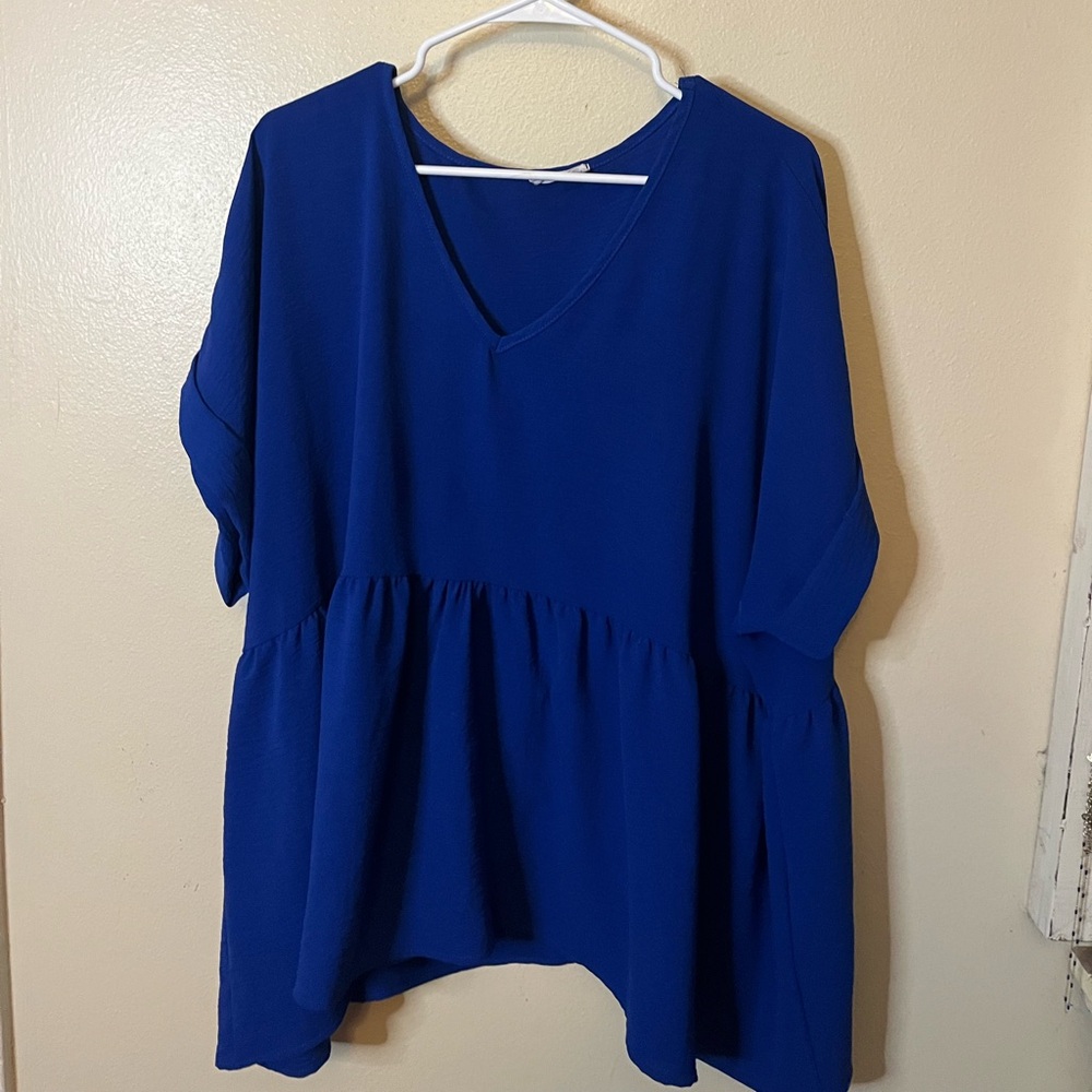 Chic Soul Royal Blue Blouse